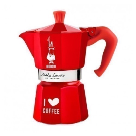 CAFETERA BIALETTI MOKA 6TZAS RED LOVERS