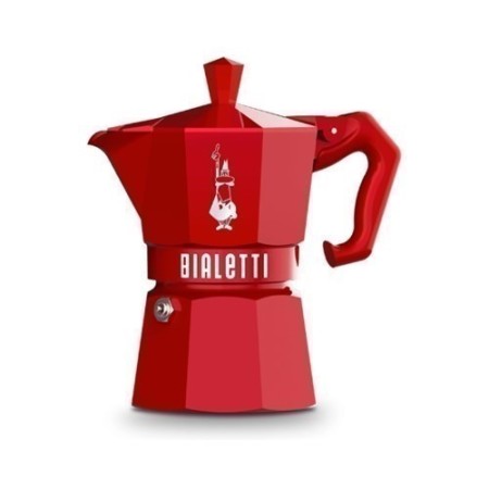 CAFETERA BIALETTI MOKA EXCLUSIVE 3TZAS ROJA