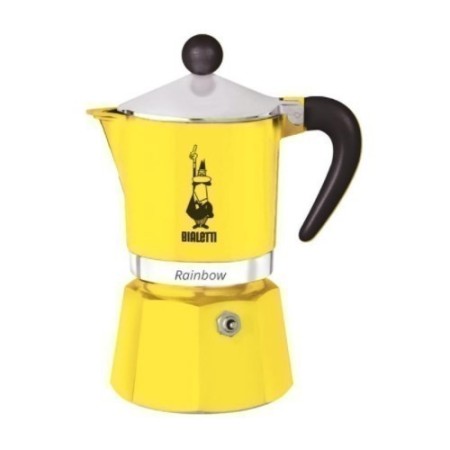 CAFETERA BIALETTI RAINBOW 3TZAS AMARILLA